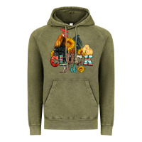 Vintage Olive cluck it coop animals hen and chick aztec serape leopard Vintage Hoodie - Artiststas