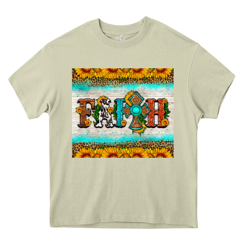 Faith Cross And Sunflower Tumbler Heavy Core Tee by HRA Design Shop | Teevron