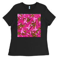 Black Breast Cancer with Ribbon and Butterfly Ladies Tee - texasbilliewilder