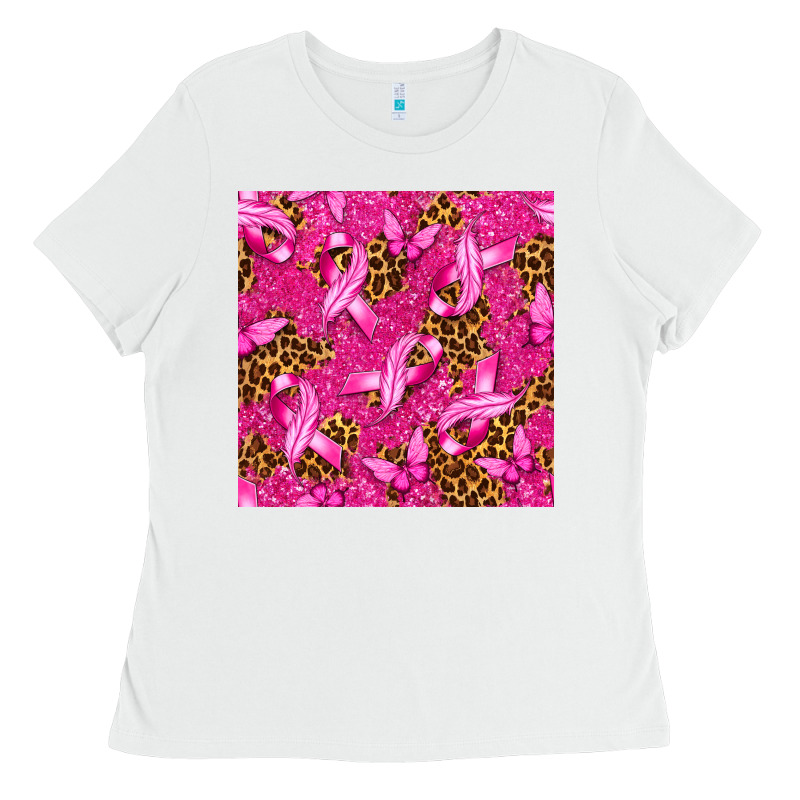 Breast Cancer With Ribbon And Butterfly Ladies Tee by texasbilliewilder | Teevron