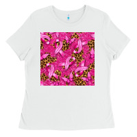 White Breast Cancer with Ribbon and Butterfly Ladies Tee - texasbilliewilder