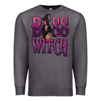 Charcoal Heather Boss Witch Premium Sweatshirt - texasbilliewilder