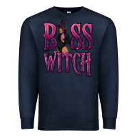 Navy Boss Witch Premium Sweatshirt - texasbilliewilder