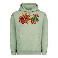 Pigment Oil Green Bonita Urban Hoodie - FaDigitalArtStudio