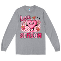 Heather Grey love season Long Sleeve Tee - MaliasSmallBusiness