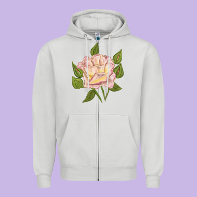 Life's Little Pleasures Rose Zipper Hoodie Designed By Lillyallendesigns