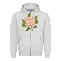 Dove Grey Life's Little Pleasures Rose Zipper Hoodie - LillyAllenDesigns