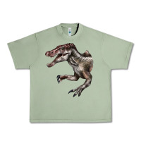 Oil Green Spinosaurus Face Urban Heavy Tee - LillyAllenDesigns