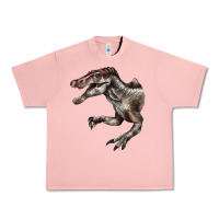 Salmon Spinosaurus Face Urban Heavy Tee - LillyAllenDesigns