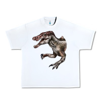 White Spinosaurus Face Urban Heavy Tee - LillyAllenDesigns
