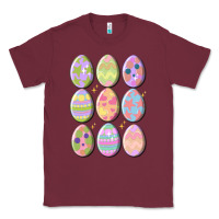 Burgundy vintage easter eggs Classic Tee - MaliasSmallBusiness
