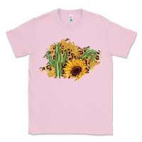 Bubblegum Pink cactus leopard sunflower glitter  patch Classic Tee - AdoDesignShop
