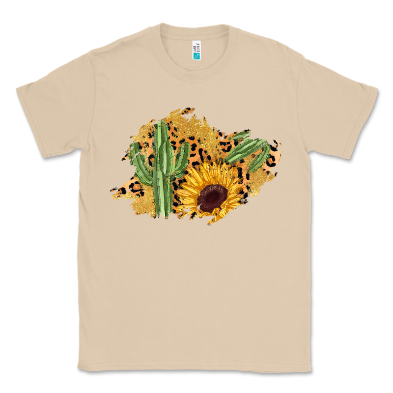 Cactus Leopard Sunflower Glitter  Patch Classic Tee by AdoDesignShop | Teevron