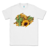White cactus leopard sunflower glitter  patch Classic Tee - AdoDesignShop