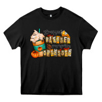 Black stressed blessed pumpkin obsessed Heavy Core Tee - CowhideDigitalArt