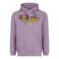 Lavender MA Medical Assistant Mardi Gras Heavyweight Hoodie - NancyCooperArtShop