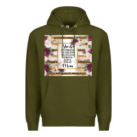 Army Green mother's day she is inspiring fearless selfless strong love wilse mom  Premium Hoodie - TumblerDesignByShophia