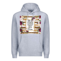 Heather Grey mother's day she is inspiring fearless selfless strong love wilse mom  Premium Hoodie - TumblerDesignByShophia