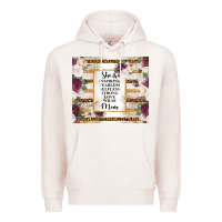 Pale Pink mother's day she is inspiring fearless selfless strong love wilse mom  Premium Hoodie - TumblerDesignByShophia