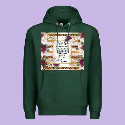 Mother's Day She Is Inspiring Fearless Selfless Strong Love Wilse Mom  Premium Hoodie Designed By Tumblerdesignbyshophia