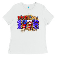 White est. 1776 4th of july Ladies Tee - Zillion Design Studio