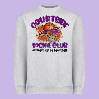 Courtside Social Club Heavyweight Sweatshirt Designed By Maliassmallbusiness