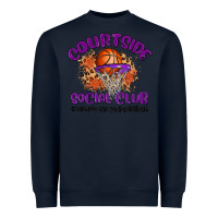 Navy courtside social club Heavyweight Sweatshirt - MaliasSmallBusiness