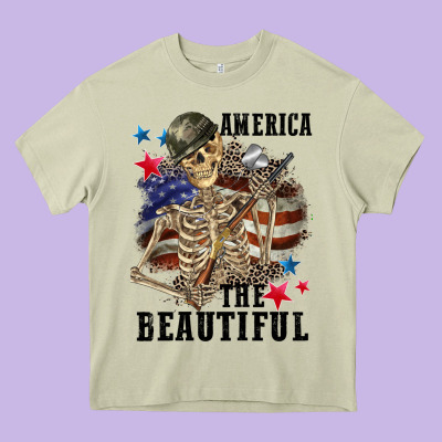 America The Beautiful 4th Of July Heavy Core Tee Designed By Cowgirlartshop