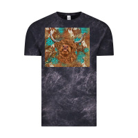 Cloud Black highland cow turquoise gemstones western patterns Vintage Tee - BarkalooDesign