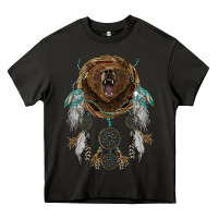 Asphalt bear  native dreamcatcher Heavy Core Tee - BarkalooDesign