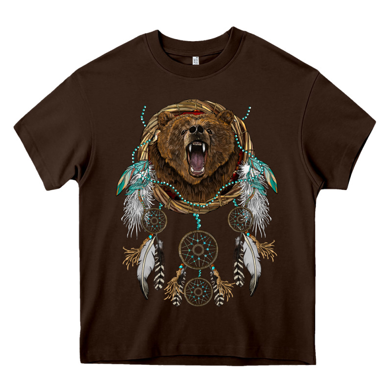 Bear  Native Dreamcatcher Heavy Core Tee by BarkalooDesign | Teevron