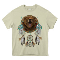Mossy bear  native dreamcatcher Heavy Core Tee - BarkalooDesign