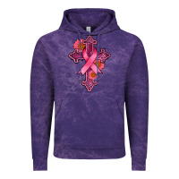 Cloud Purple breast cancer cross Vintage Hoodie - AdoDesignShop