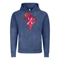 Vintage Denim breast cancer cross Vintage Hoodie - AdoDesignShop