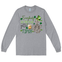 Heather Grey everybody in the pub gettin' tipsy Long Sleeve Tee - MaliasSmallBusiness