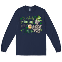 Navy everybody in the pub gettin' tipsy Long Sleeve Tee - MaliasSmallBusiness