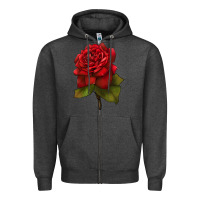 Charcoal Heather Oklahoma Rose Illustrations Zipper Hoodie - LillyAllenDesigns
