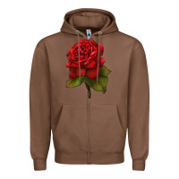 Chestnut Oklahoma Rose Illustrations Zipper Hoodie - LillyAllenDesigns