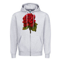 Heather Grey Oklahoma Rose Illustrations Zipper Hoodie - LillyAllenDesigns