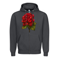 Smoke Oklahoma Rose Illustrations Zipper Hoodie - LillyAllenDesigns