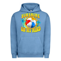Pigment Pebble Blue Sunshine on my mind Urban Hoodie - FaDigitalArtStudio