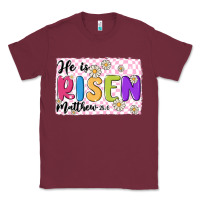 Burgundy checkered risen Classic Tee - MaliasSmallBusiness