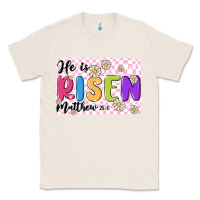 Natural checkered risen Classic Tee - MaliasSmallBusiness