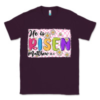 Plum checkered risen Classic Tee - MaliasSmallBusiness