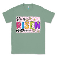 Sage checkered risen Classic Tee - MaliasSmallBusiness