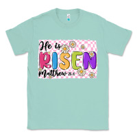 Seafoam checkered risen Classic Tee - MaliasSmallBusiness