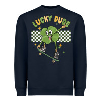 Navy lucky dude Heavyweight Sweatshirt - MaliasSmallBusiness