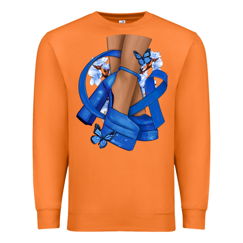 Colon Cancer Diva Blue Ribbon Premium Sweatshirt by NancyCooperArtShop | Teevron