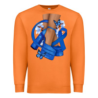 Carrot Colon Cancer diva blue ribbon Premium Sweatshirt - NancyCooperArtShop