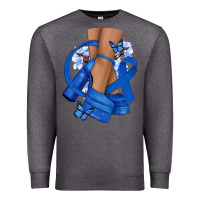 Charcoal Heather Colon Cancer diva blue ribbon Premium Sweatshirt - NancyCooperArtShop
